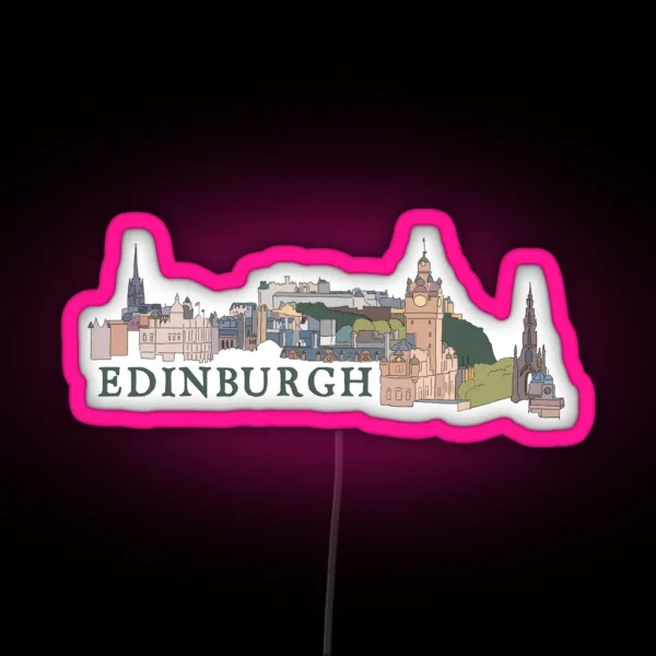 Edinburgh Skyline RGB Neon Sign