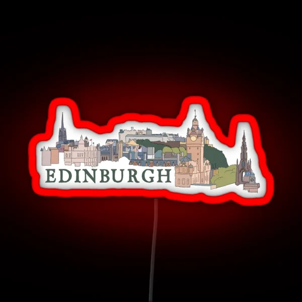 Edinburgh Skyline RGB Neon Sign