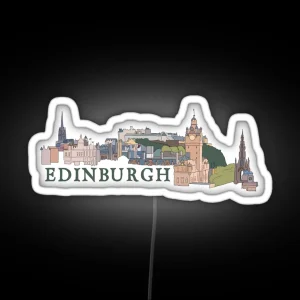 Edinburgh Skyline RGB Neon Sign