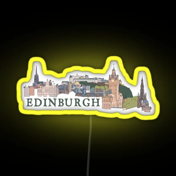 Edinburgh Skyline RGB Neon Sign