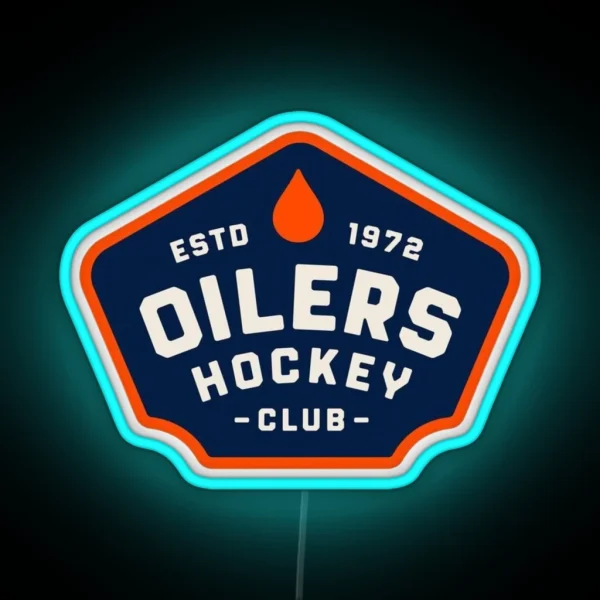 Edmonton Oilers Club Badge RGB Neon Sign