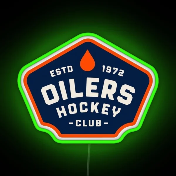 Edmonton Oilers Club Badge RGB Neon Sign