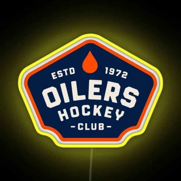Edmonton Oilers Club Badge RGB Neon Sign