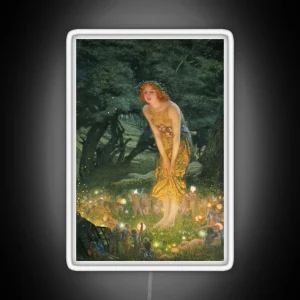 Edward Robert Hughes Midsummer Eve RGB Neon Sign