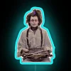 RGB Neon Wall Decoration Inspired by Edward Scissorhands Wearing Face Mask