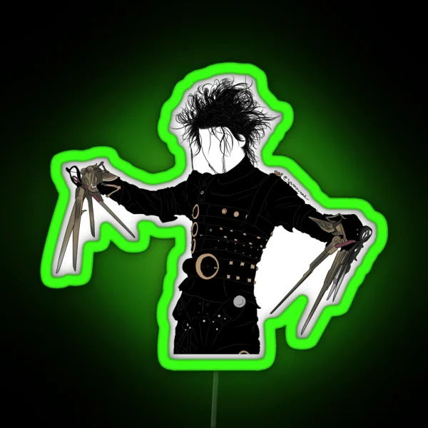 Edward Scissorshand RGB Neon Sign