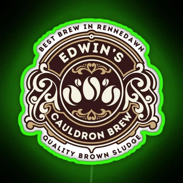 Edwin S Cauldron Brew Assistant To The Villain RGB Neon Sign