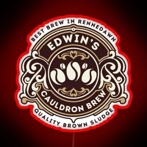 Edwin S Cauldron Brew Assistant To The Villain RGB Neon Sign