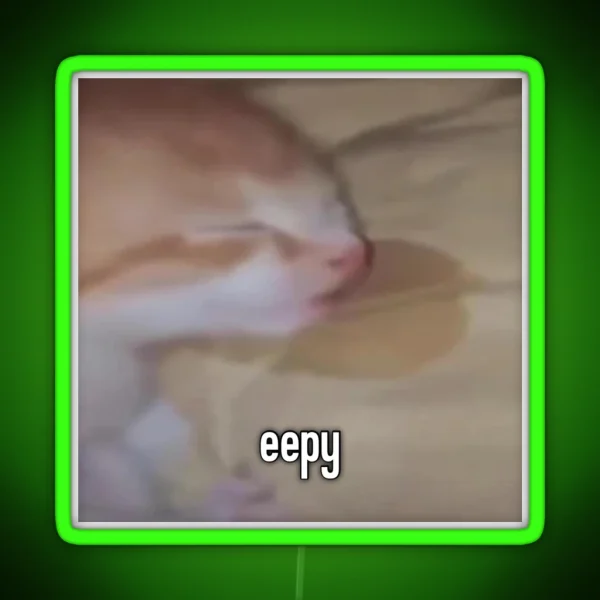 Eepy Cat RGB Neon Sign