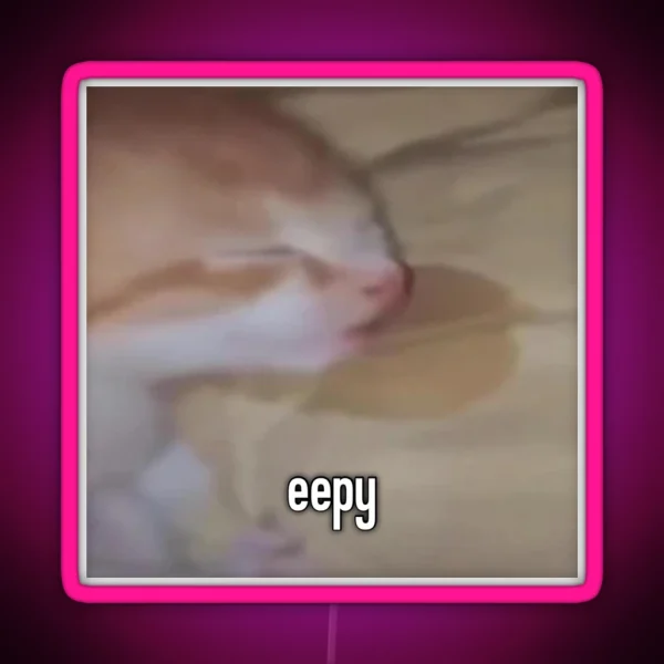 Eepy Cat RGB Neon Sign