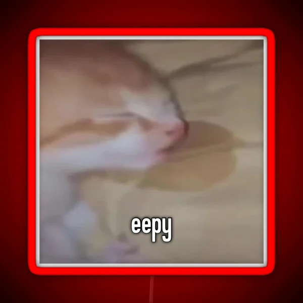 Eepy Cat RGB Neon Sign