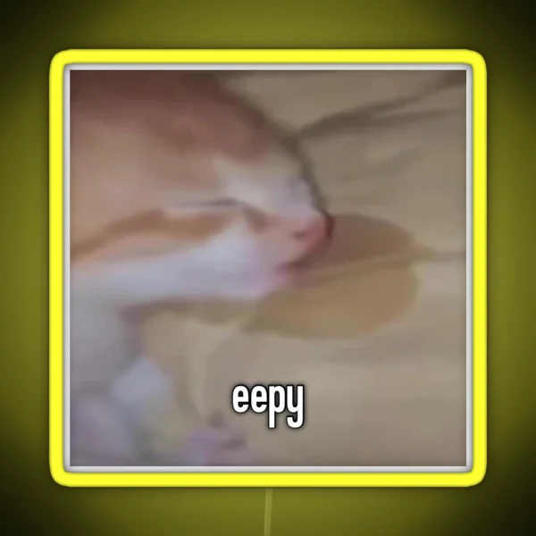 Eepy Cat RGB Neon Sign