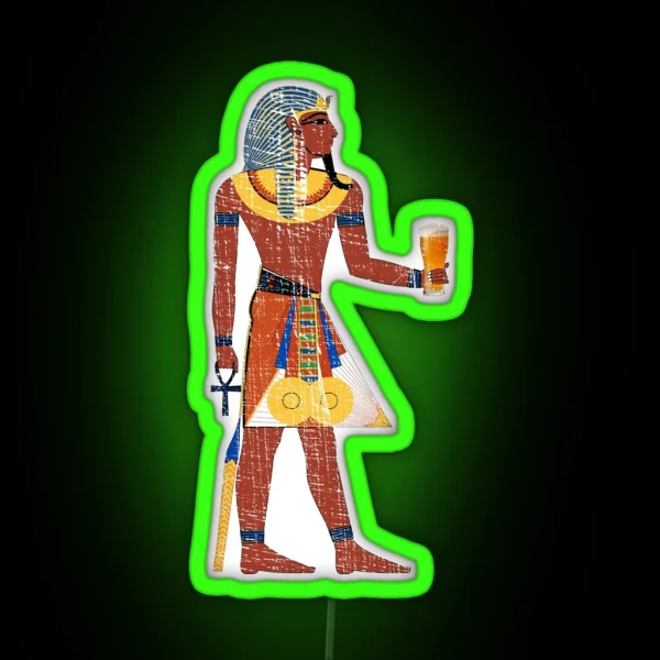 Egyptian Drinking Craft Beer Graphic RGB Neon Sign