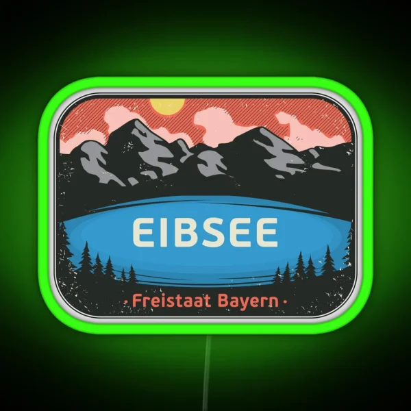 Eibsee Lake Bavaria Germany RGB Neon Sign