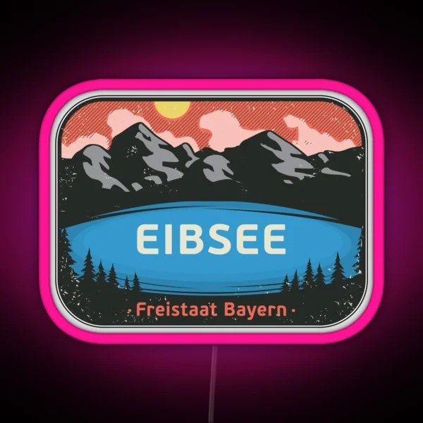 Eibsee Lake Bavaria Germany RGB Neon Sign