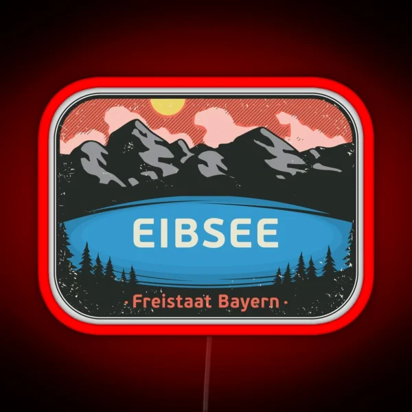 Eibsee Lake Bavaria Germany RGB Neon Sign