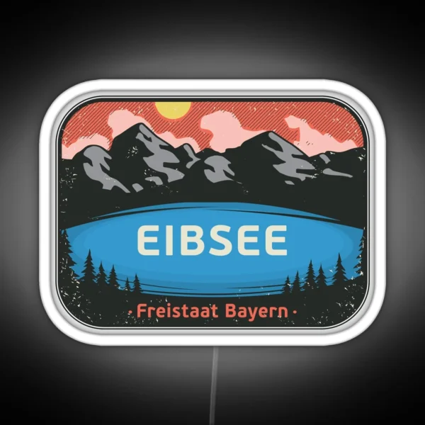 Eibsee Lake Bavaria Germany RGB Neon Sign