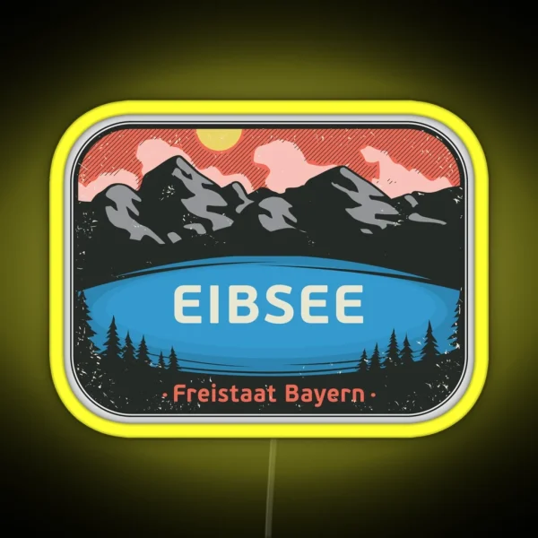 Eibsee Lake Bavaria Germany RGB Neon Sign