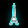 Vibrant Eiffel Tower Paris Cityscape Neon Sign Artwork Decoration Illumination