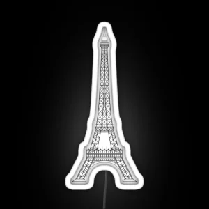 Eiffel Tower Paris Illustration RGB Neon Sign