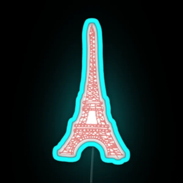 Eiffel Tower RGB Neon Sign