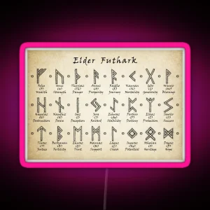 Elder Futhark RGB Neon Sign