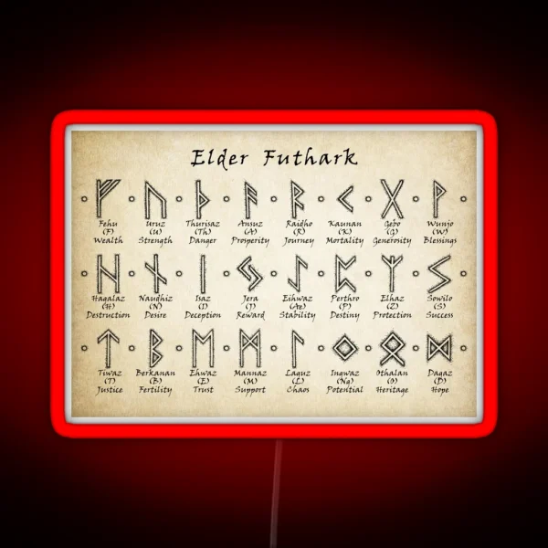 Elder Futhark RGB Neon Sign