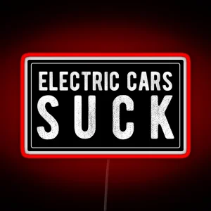 Electric Cars Suck Cool Motorcycle Or Funny Helmet Led And Bikers Gifts RGB Neon Sign