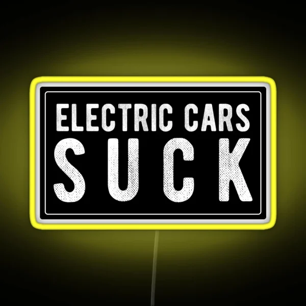 Electric Cars Suck Cool Motorcycle Or Funny Helmet Led And Bikers Gifts RGB Neon Sign