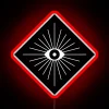 Electric neon black and white RGB display screen background glow.