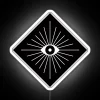 Modern Electric Black and White Neon Sign with RGB Lighting
