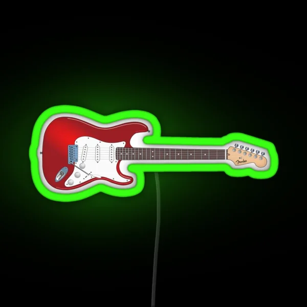 Electric Guitar Music Instrument RGB Neon Sign