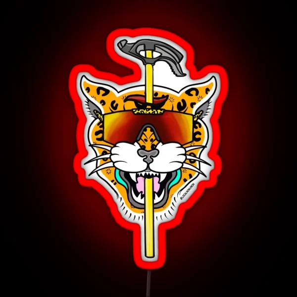 Electrician Leopard With Pipe Bender RGB Neon Sign