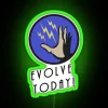 Vibrant LED lighted wall decor with dynamic Electro Bolt design