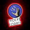 Electro Charged Design: Neon Sign with Vibrant RGB Color Pulsation