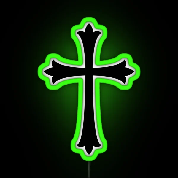 Elegant Cross RGB Neon Sign