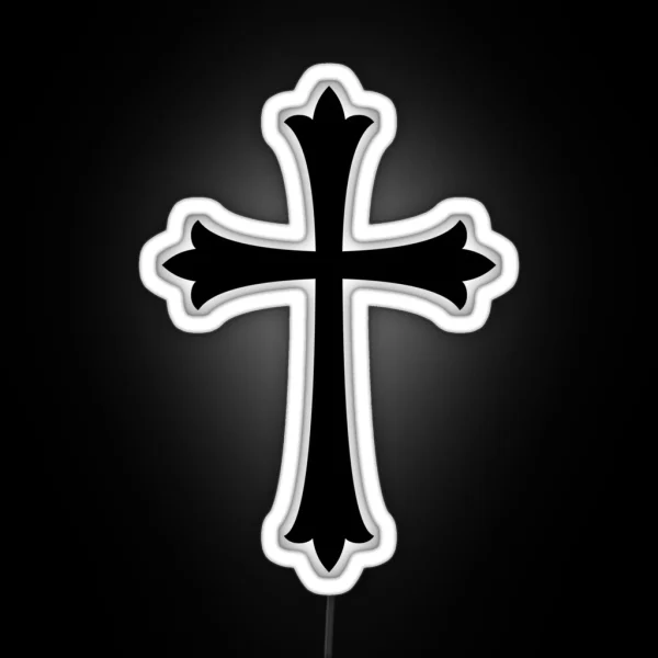 Elegant Cross RGB Neon Sign