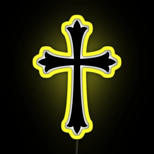 Elegant Cross RGB Neon Sign