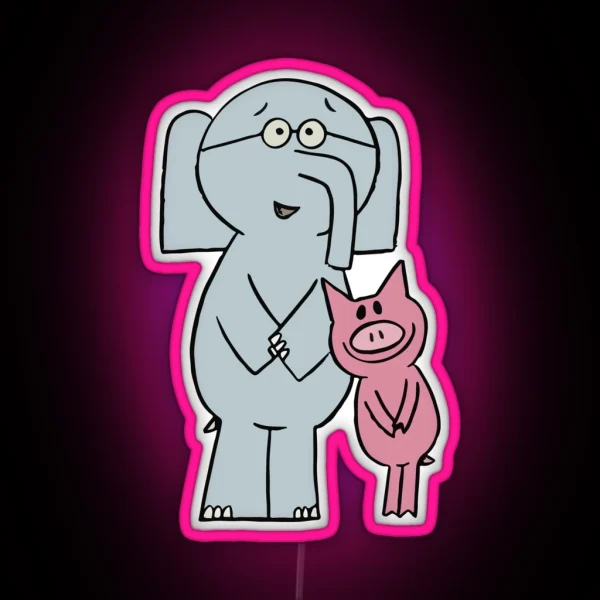 Elephant And Piggie RGB Neon Sign