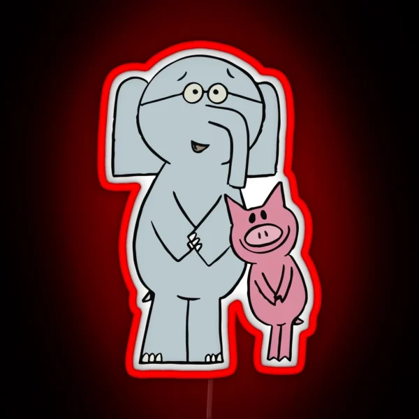 Elephant And Piggie RGB Neon Sign