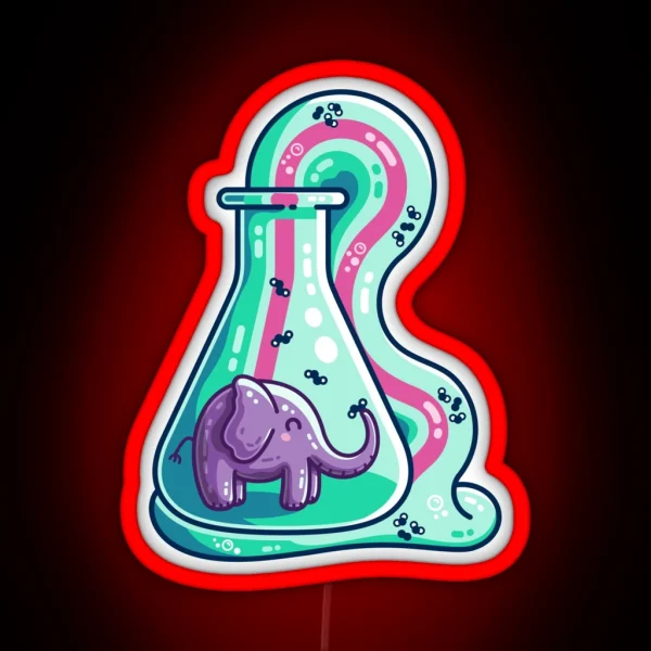 Elephant Toothpaste Chemistry Experiment RGB Neon Sign