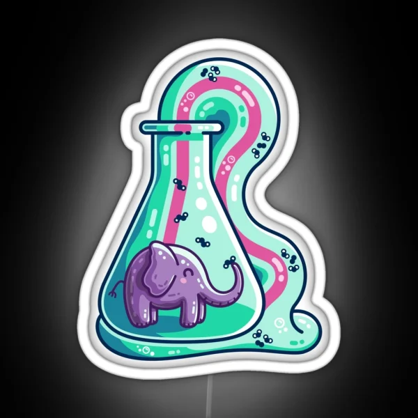 Elephant Toothpaste Chemistry Experiment RGB Neon Sign