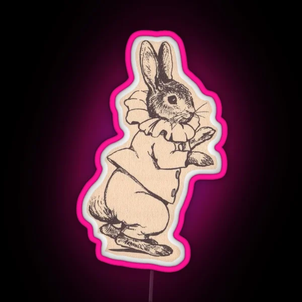 Elizabethan Rabbit RGB Neon Sign
