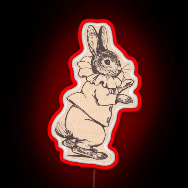 Elizabethan Rabbit RGB Neon Sign