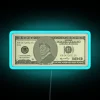 Elon Musk inspired RGB neon sign with $100 bill design