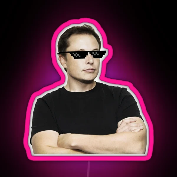 Elon Musk Deal With It RGB Neon Sign