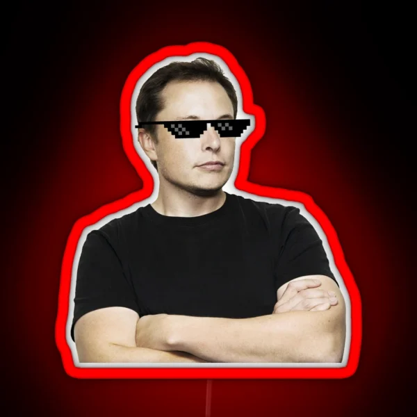 Elon Musk Deal With It RGB Neon Sign
