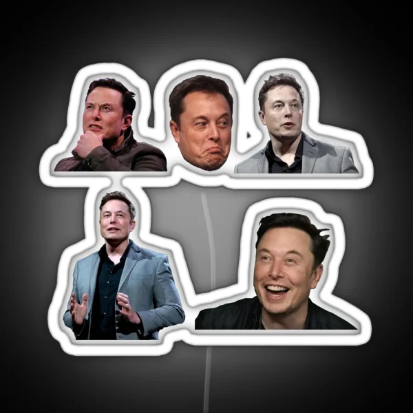 Elon Musk Set RGB Neon Sign
