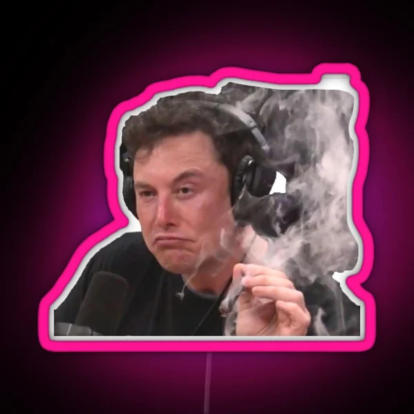 Elon Musk Smoke RGB Neon Sign