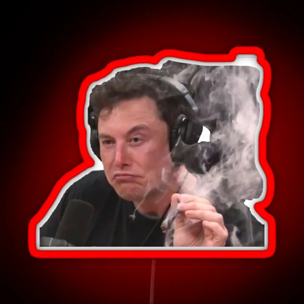 Elon Musk Smoke RGB Neon Sign